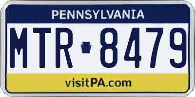 PA license plate MTR8479