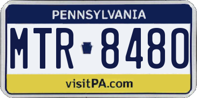 PA license plate MTR8480