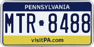PA license plate MTR8488