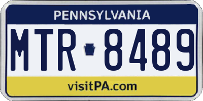 PA license plate MTR8489