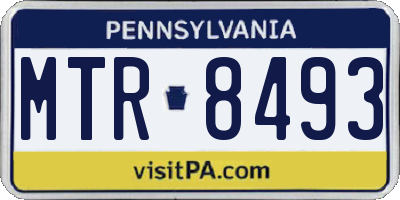 PA license plate MTR8493