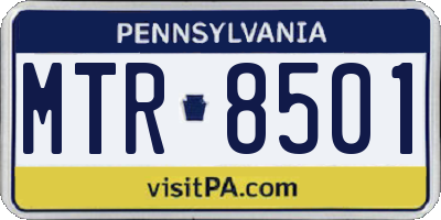 PA license plate MTR8501