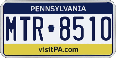 PA license plate MTR8510