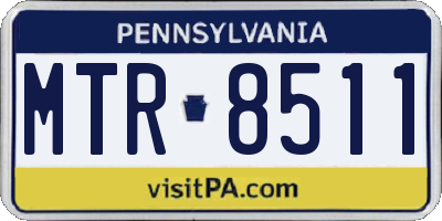 PA license plate MTR8511