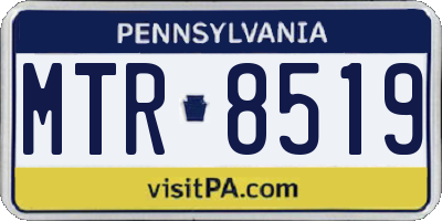 PA license plate MTR8519