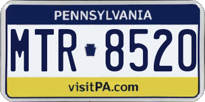 PA license plate MTR8520