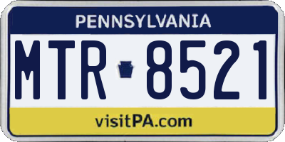 PA license plate MTR8521