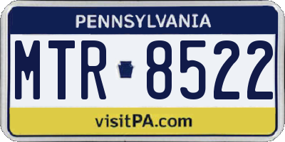 PA license plate MTR8522