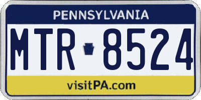 PA license plate MTR8524