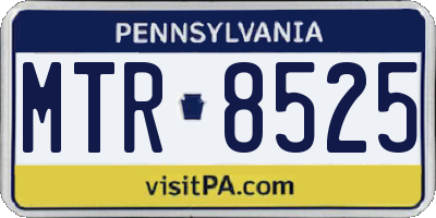 PA license plate MTR8525