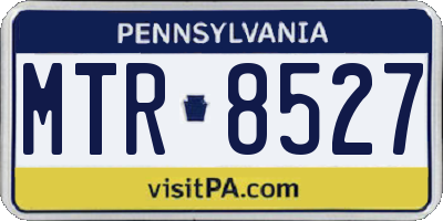 PA license plate MTR8527