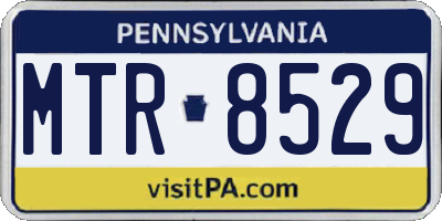 PA license plate MTR8529