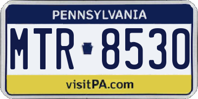 PA license plate MTR8530
