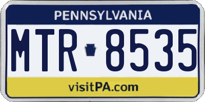 PA license plate MTR8535