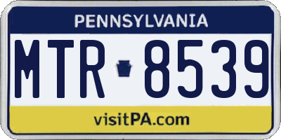 PA license plate MTR8539