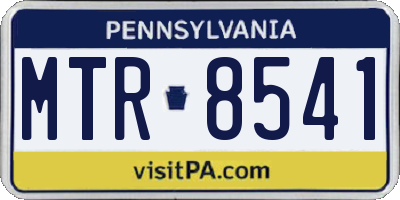 PA license plate MTR8541
