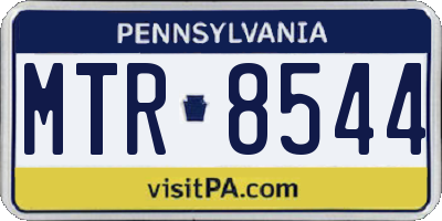 PA license plate MTR8544