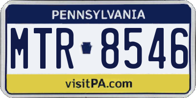 PA license plate MTR8546