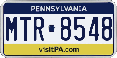 PA license plate MTR8548