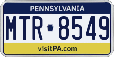 PA license plate MTR8549