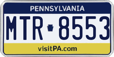 PA license plate MTR8553