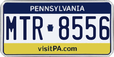 PA license plate MTR8556