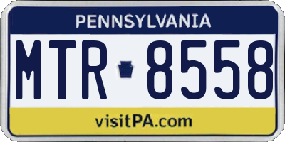 PA license plate MTR8558