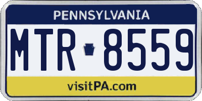 PA license plate MTR8559
