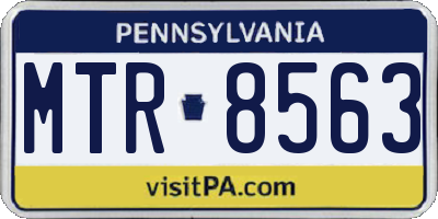 PA license plate MTR8563
