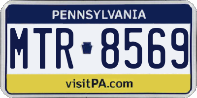 PA license plate MTR8569