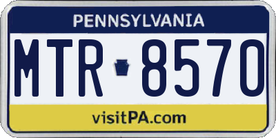 PA license plate MTR8570