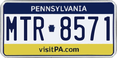 PA license plate MTR8571