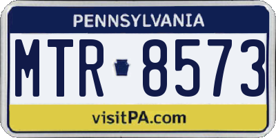 PA license plate MTR8573