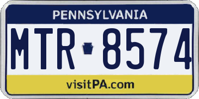 PA license plate MTR8574