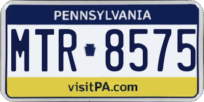 PA license plate MTR8575