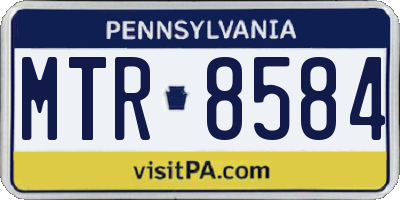 PA license plate MTR8584