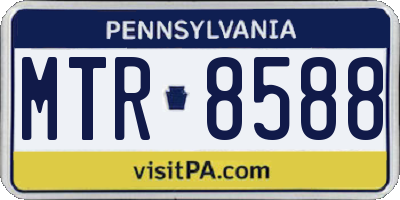 PA license plate MTR8588