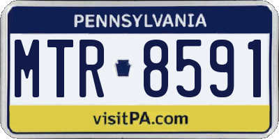 PA license plate MTR8591