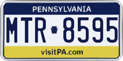 PA license plate MTR8595