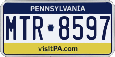 PA license plate MTR8597