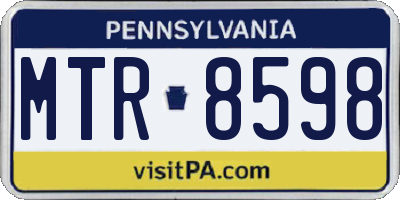 PA license plate MTR8598