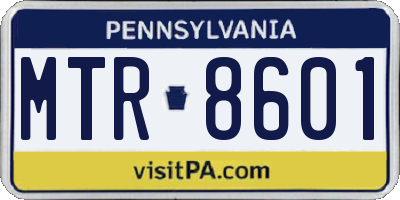 PA license plate MTR8601