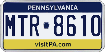PA license plate MTR8610