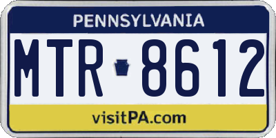 PA license plate MTR8612