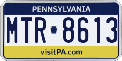 PA license plate MTR8613