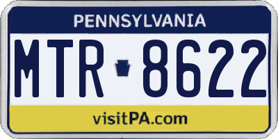 PA license plate MTR8622