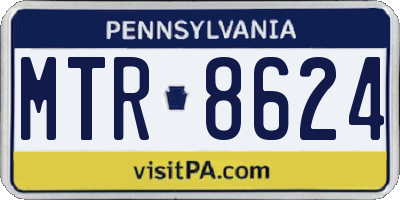 PA license plate MTR8624