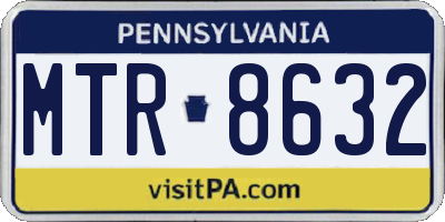 PA license plate MTR8632