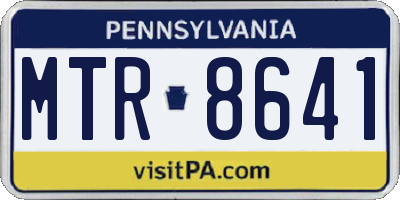 PA license plate MTR8641