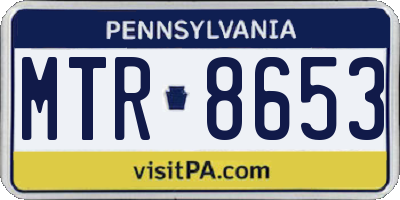 PA license plate MTR8653